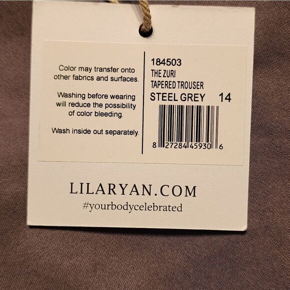 NWT Lila Ryan The Zuri Tapered Trouser Size 14 - Picture 4 of 6